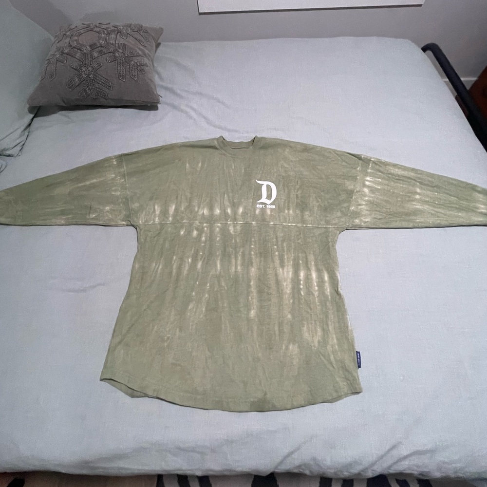 Disney green tie dye shirt